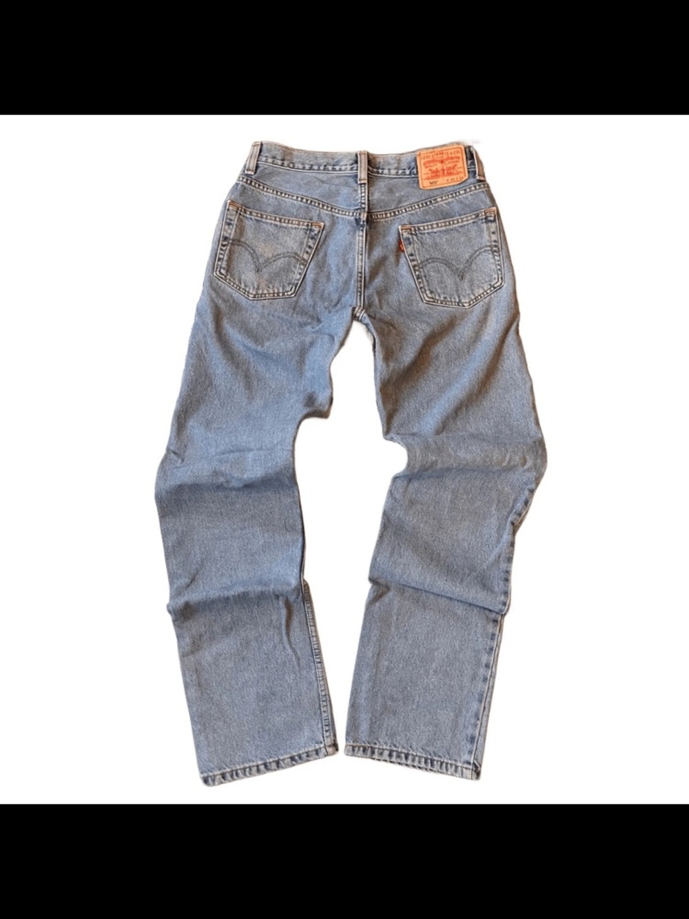 Vintage Levi's 505 Jeans Mens 30x34(33) Regular Fit Y2K Straight Leg Light Wash - Picture 2 of 8